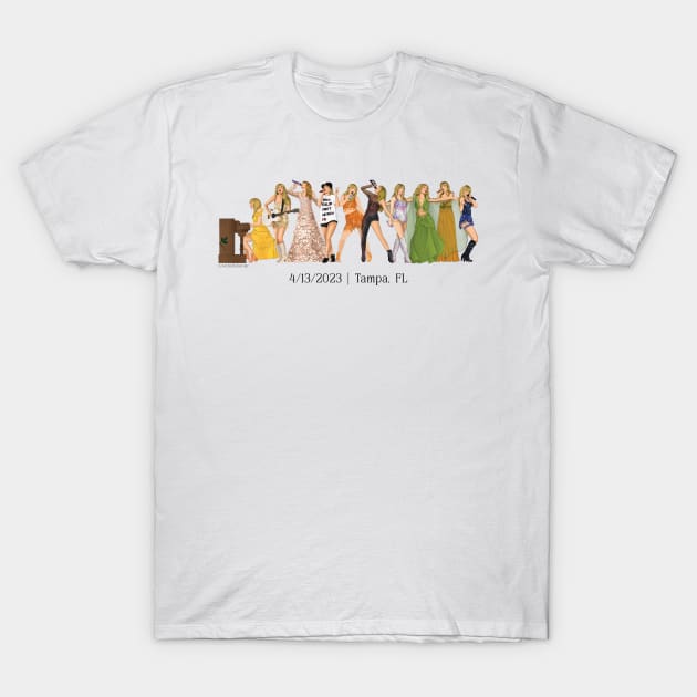 4/13 Tampa Iconic Eras Outfits T-Shirt by LoveAndLiberate